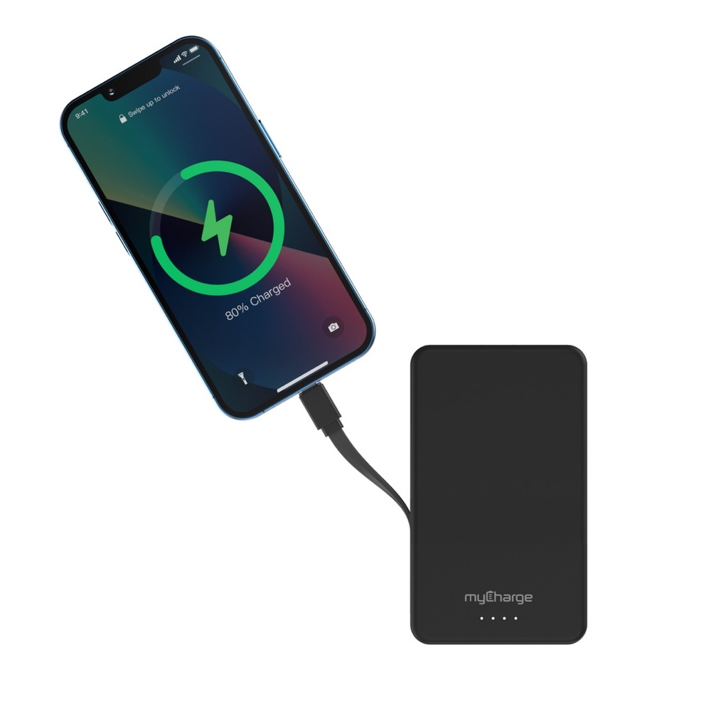 myCharge Power + Plug Portable Charger USB C Dual Power Bank 10,000mAh 60 hours